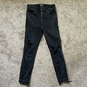 Abercrombie Black High Rise Ankle Jeans